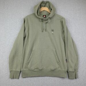 Quiksilver Hoodie Mens Small Green Palm Tree Graphic Sweatshirt Skate Beach